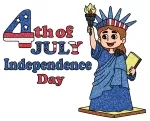 Girl Dressed as Statue of Liberty for 4th of July Independence Day 🗽👑🔥 Colored Example