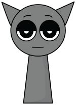 Gray Sprunki Mysterious Creature 🐱🎵💤 Colored Example