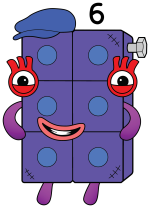 Halloween Frankenstein Numberblock Six 🧟‍♂️🔢🎃 Colored Example