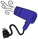 Hand-Held Hairdryer with Power Cord 💨🔌✨ Colored Example