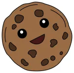 Happy Chocolate Chip Cookie 🍪😋🧡 Colored Example