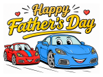 Happy Father’s Day Cars with Friendly Faces 🚗💙👨‍👦 Colored Example