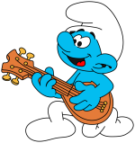 Harmony Smurf Playing Guitar with a Smile 🎵🎸😊 Colored Example