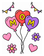 Heart-Shaped Balloons for Mother