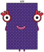 Huge Friendly Numberblock Six Hundred with a Gridded Body 🧑‍🏫🔢 Colored Example