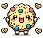 Kawaii Cookie with Color Chips 🍪🍬😊 🍪🍬😊 Colored Example