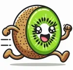 Kawaii Kiwi Fruit Running 🏃‍♂️🍃✨ Colored Example
