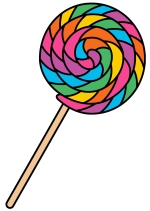 Large Swirl Lollipop on a Stick – Sweet Treat Dessert Candy 🍭😋🌈 Colored Example