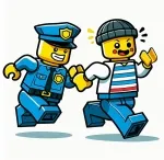 Lego Policeman Chasing Thief 🚓🕵️‍♂️👮‍♂️ Colored Example