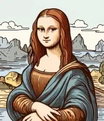 Mona Lisa Painting by Leonardo Da Vinci 1503–1506 🎨🖼️ Colored Example
