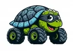 Ninja Turtle on Wheels Monster Truck 🐢🚙💨🎨 Colored Example