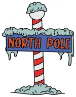 North Pole Sign ❄️🎅🍬 Colored Example