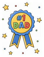 Number One Dad Award for the Best Dad Ever 🏆👨‍👧‍👦🎉 Colored Example