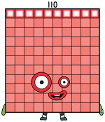 Numberblock 110 with a Sweet Face 🧡😊 Colored Example