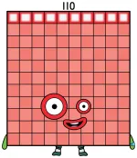 Numberblock 110 with a Sweet Face 🧡😊 Colored Example
