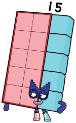 Numberblock 15: The Stealthy Step Squad Agent 🕵️‍♀️📐🔢 Colored Example