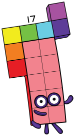 Numberblock 17 the artistic prime number 🎨🔢😊 Colored Example