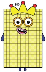Numberblock 300 the friendly royal number king 👑🔢😊 Colored Example