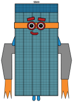 Numberblock 5500 Tall Tower Friend 🏗️🔢✨ Colored Example