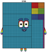 Numberblock 5700 the Rainbow Architect 🎨📏🔢 Colored Example