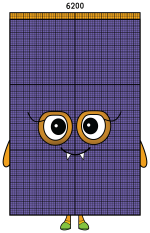 Numberblock 6200 Giant Grid Monster 🧱👹✨ Colored Example