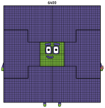Numberblock 6400: The Giant Perfect Square 🔢🟦✨ Colored Example