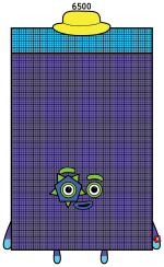 Numberblock 6500 Star Explorer 🌟📐✨ Colored Example
