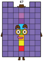 Numberblock 67 - The Prime Number Meme Block 🔢🎉 Colored Example