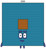 Numberblock 5200 Giant Block 🔟🧱✨ Colored Example