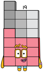 Numberblock Nineteen: Creative Prime Number with Crazy Shapes 🧩🔢🎨 Colored Example