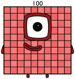 Numberblock One Hundred Big Square 💯🧮✨ Colored Example