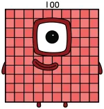 Numberblock One Hundred Big Square 💯🧮✨ Colored Example