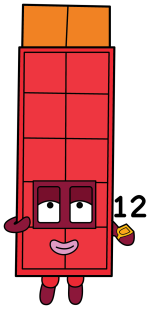 Numberblock Twelve, the Super Rectangle Organizer 🧩📐🌟 Colored Example