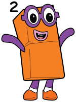 Numberblock Two is a cheerful number who loves pairs and dancing! 🎶💃 Colored Example