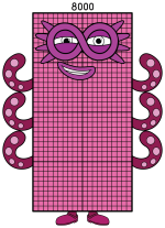 Numberblock Eight Thousand 🔢✨🧊 Colored Example