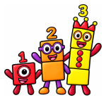 Numberblocks One Two and Three 🔢✨🎓 Colored Example