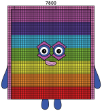 Numberblock 7800 Math Adventure 🔢✨🤓 Colored Example
