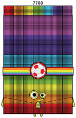Numberblock 7700 Sporty Giant ⚽🌈🔢 Colored Example