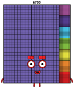 Numberblock 6700 Giant Math Friend 🔢✨🏢 Colored Example