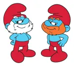 Papa Smurf and Brother Ken, side by side 🧑‍🤝‍🧑💙 Colored Example