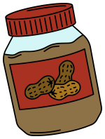 Peanut Butter Jar with Natural Peanuts 🥜🍯  Colored Example