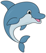 Playful Dolphin Leaping with a Smile 🐬🌊😊 Colored Example