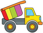 Powerful Dump Truck Carrying Heavy Loads 🚚🏗️🚧 Colored Example