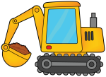 Powerful Excavator Digging Dirt 🏗️🚜🚧 Colored Example