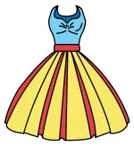 Elegant Princess Dress with Royal Style 👑✨💃🌟 Colored Example
