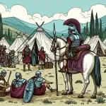 Roman Army Legion Tent Camp ⛺🛡️ Colored Example