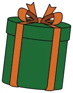 Round Gift Box with a Bow 🎁🎀🎉 Colored Example