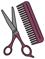 Scissors and Comb for Hair Styling 💇‍♀️✂️🌟 Colored Example