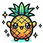 Shiny Kawaii Pineapple 🍍💖😊✨ Colored Example