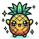 Shiny Kawaii Pineapple 🍍💖😊✨ Colored Example